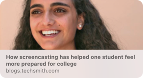 tiana screencasting helped for college